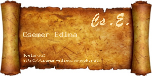 Csemer Edina névjegykártya