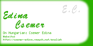 edina csemer business card